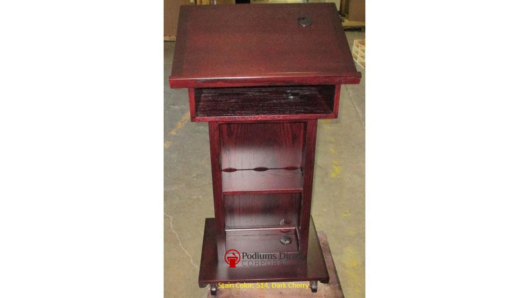 Handcrafted Solid Hardwood Lectern Royal-Back 514 Dark Cherry-Handcrafted Solid Hardwood Pulpits, Podiums and Lecterns-Podiums Direct