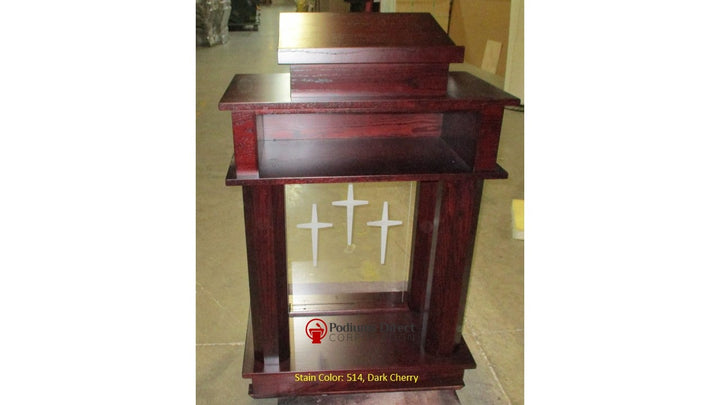Wood with Acrylic Column Pulpit 810 Exhorter - FREE SHIPPING!