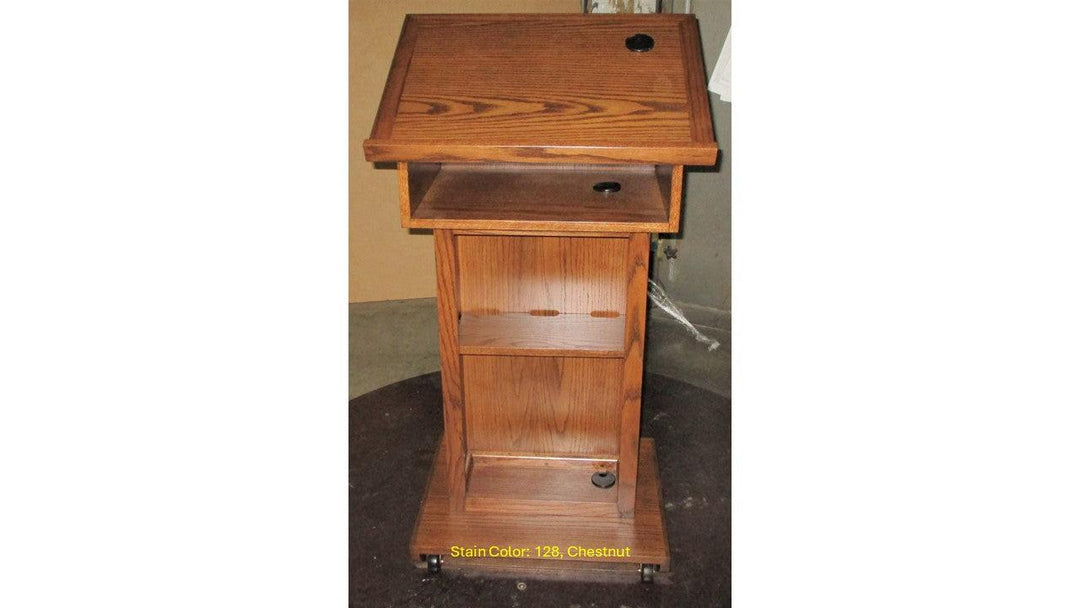 Handcrafted Solid Hardwood Lectern Royal-Back 128 Chestnut-Handcrafted Solid Hardwood Pulpits, Podiums and Lecterns-Podiums Direct