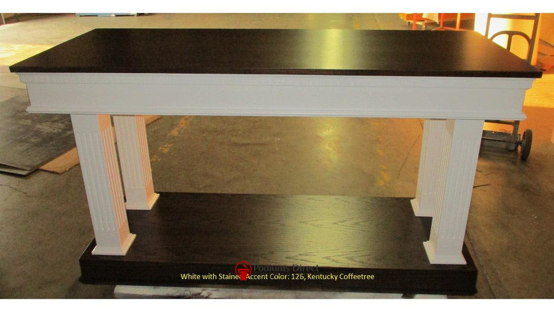 Communion Table NO 8405 Open Style-Communion Tables and Altars-Back 126 Kentucky Coffeetree-Podiums Direct