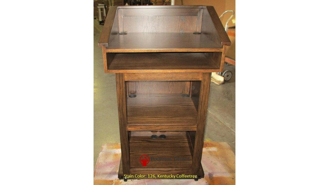 Handcrafted Solid Hardwood Lectern Celebrity-Back 126 Kentucky Coffeetree-Handcrafted Solid Hardwood Pulpits, Podiums and Lecterns-Podiums Direct