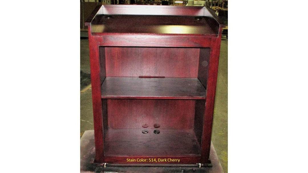 Handcrafted Solid Hardwood Lectern Colonial-Back 514 Dark Cherry-Handcrafted Solid Hardwood Pulpits, Podiums and Lecterns-Podiums Direct