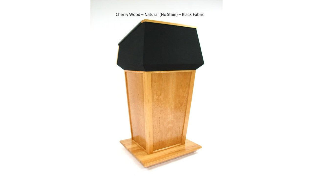 Non Sound Lectern PRES500 Presidential Podium-Front Cherry Wood Natural-Non Sound Podiums and Lecterns-Podiums Direct
