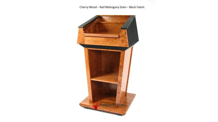 Non Sound Lectern PRES500 Presidential Podium-Back Cherry Wood Red Mahogany-Non Sound Podiums and Lecterns-Podiums Direct