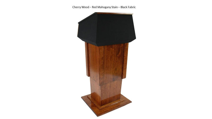 Handcrafted Solid Hardwood Lectern PRES500-LIFT Presidential Lift-Cherry Wood Red Mahogany-Handcrafted Solid Hardwood Pulpits, Podiums and Lecterns-Podiums Direct