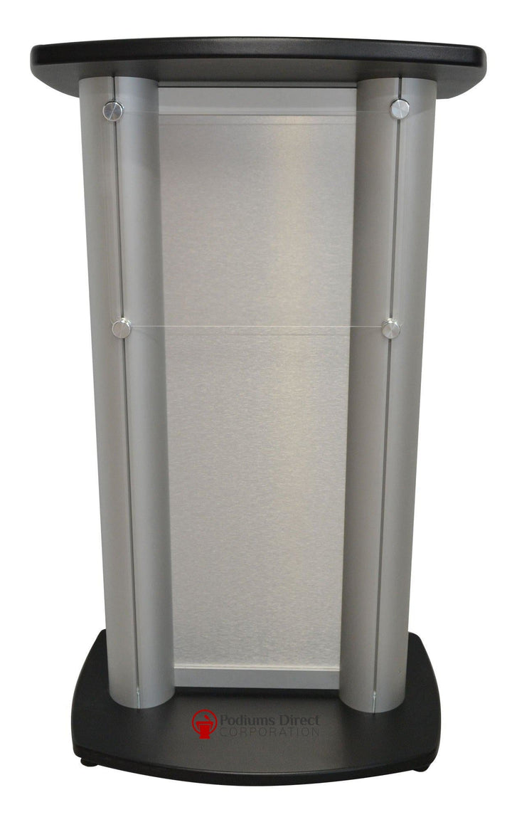 Contemporary Lectern and Podium CS1 Aluminum Lectern-Front-Contemporary Lecterns and Podiums-Podiums Direct