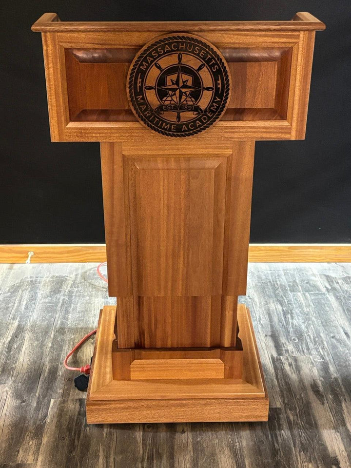 Height-Adjustable Hardwood Lectern: The Counselor Lift [CLR235-L]