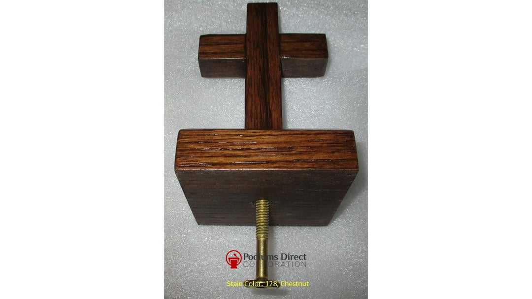 Baptismal Font TBF-100-Cross 128 Chestnut-Tithe Boxes, Baptismal Font, Flower Stands, and Offering Tables-Podiums Direct