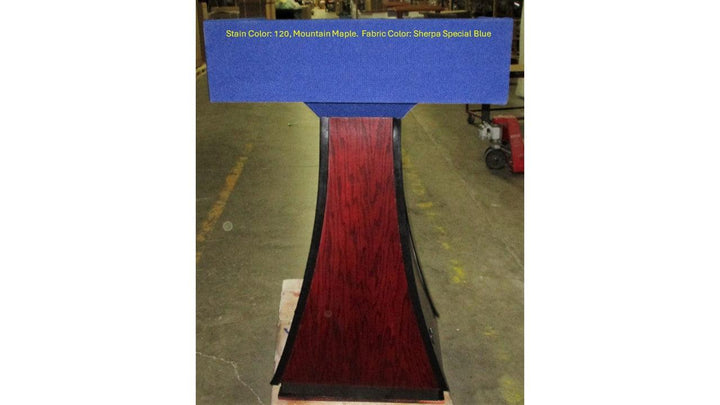PREFront  1280 × 720px  Handcrafted Solid Hardwood Lectern PD Presidential Non-Sound-Front 120 Blue-Handcrafted Solid Hardwood Pulpits, Podiums and Lecterns-Podiums Direct