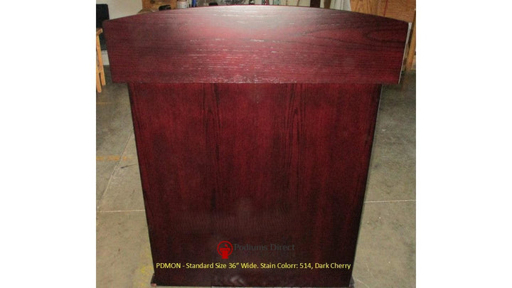 Multimedia Lectern Monarch-Multimedia Podiums and Lecterns-Front 36 Wide 514 Dark Cherry-Podiums Direct