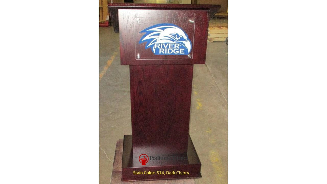 Handcrafted Solid Hardwood Lectern Royal-Front  514 Dark Cherry-Handcrafted Solid Hardwood Pulpits, Podiums and Lecterns-Podiums Direct