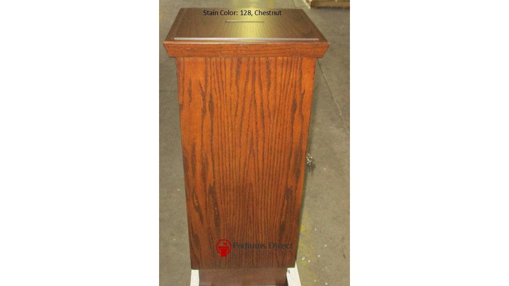 Tithe Box NO 40 Tithe/Prayer Box-Front  128 Chestnut-Tithe Boxes, Baptismal Font, Flower Stands, and Offering Tables-Podiums Direct