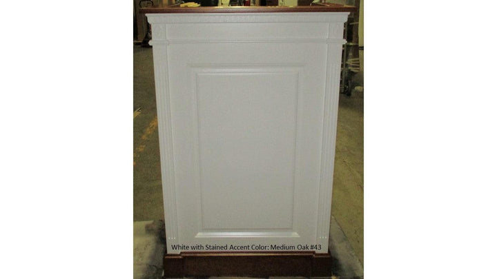Church Wood Pulpit Single NO 821-Front Medium Oak 43-Church Solid Wood Pulpits, Podiums and Lecterns-Podiums Direct