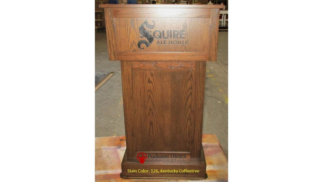 Handcrafted Solid Hardwood Lectern Celebrity-Front 126 Kentucky Coffeetree-Handcrafted Solid Hardwood Pulpits, Podiums and Lecterns-Podiums Direct