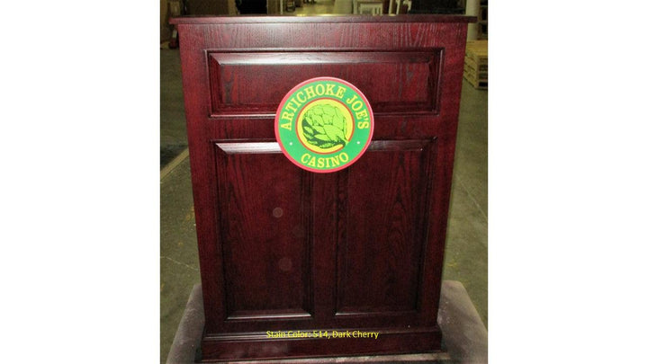 Handcrafted Solid Hardwood Lectern Colonial-Front 514 Dark Cherry-Handcrafted Solid Hardwood Pulpits, Podiums and Lecterns-Podiums Direct