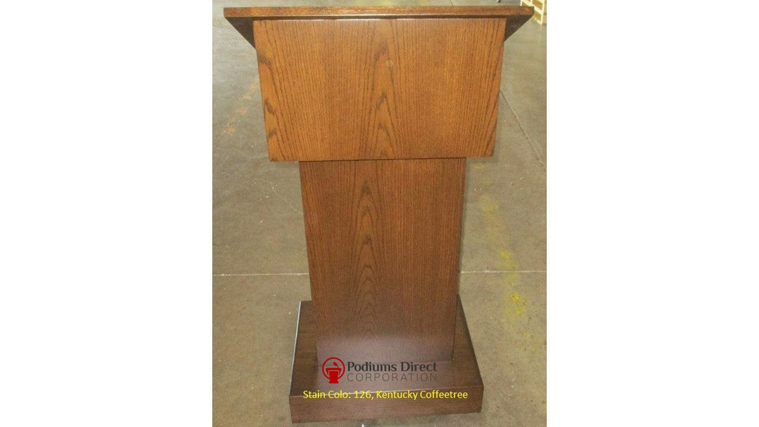 Handcrafted Solid Hardwood Lectern Royal-Front  126 Kentucky CoffeetreeHandcrafted Solid Hardwood Pulpits, Podiums and Lecterns-Podiums Direct