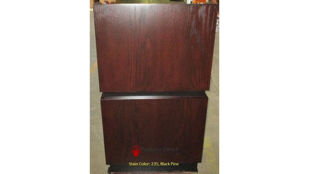 Handcrafted Solid Hardwood Lectern Landmark-Front 235 Black Pine-Handcrafted Solid Hardwood Pulpits, Podiums and Lecterns-Podiums Direct