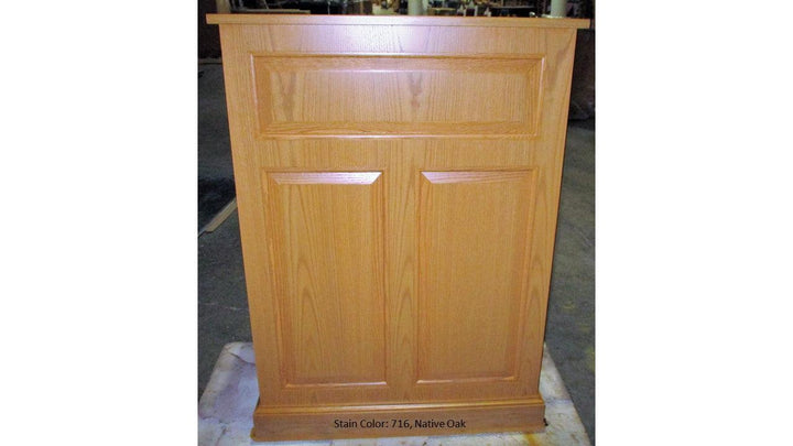 Handcrafted Solid Hardwood Lectern Colonial-Front Native Oak 716-Handcrafted Solid Hardwood Pulpits, Podiums and Lecterns-Podiums Direct