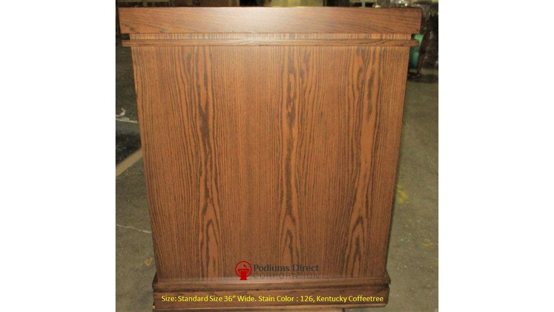 Handcrafted Solid Hardwood Lectern Heritage-Front 126 Kentucky Coffeetree-Handcrafted Solid Hardwood Pulpits, Podiums and Lecterns-Podiums Direct