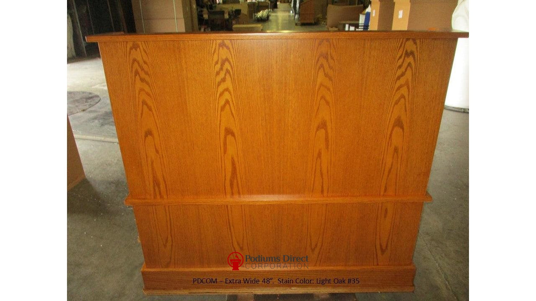 Multimedia Lectern Commander-Front Extra Wide 48 Light Oak 35-Podiums Direct