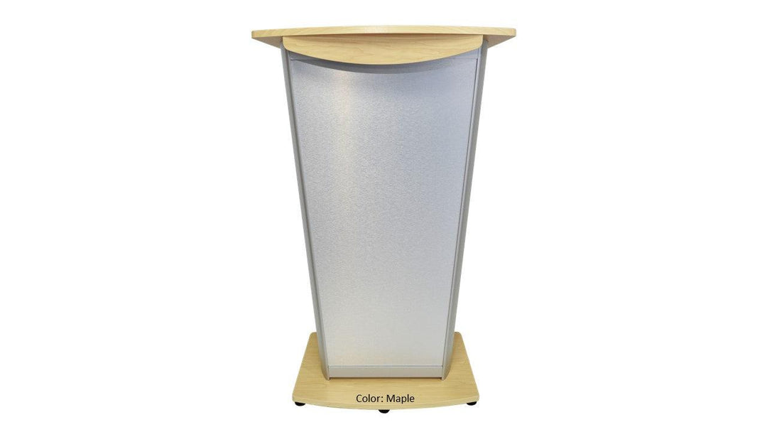 Contemporary Lectern and Podium VH1 Custom Aluminum Lectern-Maple-Contemporary Lecterns and Podiums-Podiums Direct
