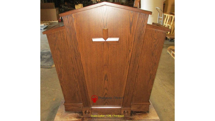 Church Wood Pulpit Victory Style V Shape with Fluting 300 - FREE SHIPPING!