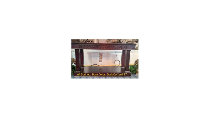 Communion Table NO 8405 Open Style-Front All Stained Dark Coffee 37-Communion Tables and Altars-Podiums Direct
