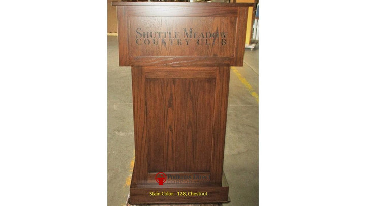 Handcrafted Solid Hardwood Lectern Celebrity-Front 128 Chestnut-Handcrafted Solid Hardwood Pulpits, Podiums and Lecterns-Podiums Direct