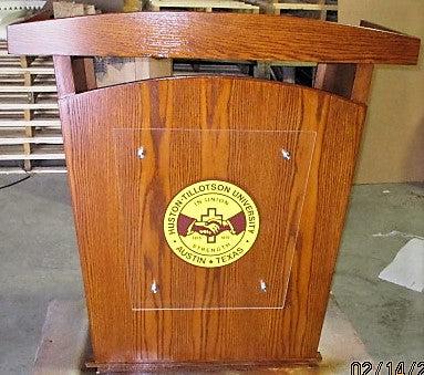 Handcrafted Solid Harwood Lectern Eagle-Front-Handcrafted Solid Hardwood Pulpits, Podiums and Lecterns-Podiums Direct