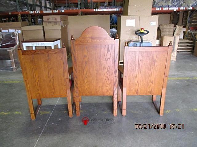 Clergy Church Chair NO 200 Series 44" Height Side Chair-Back of Chair with Optional Crown-Clergy Church Chairs-Podiums Direct