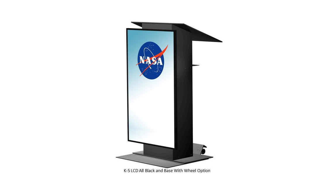 LCD Digital Display Lectern K-5 LCD-Base With Wheel Option-LCD Digital Display Lecterns-Podiums Direct