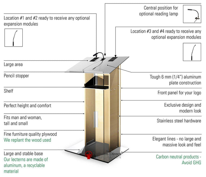 Contemporary Lectern and Podium K-2
