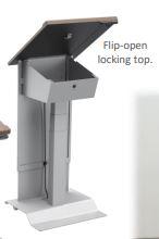 Metal Electric Lift, Height Adjustable Lectern, LEX28 Lift Lid-Contemporary Lecterns and Podiums-Podiums Direct