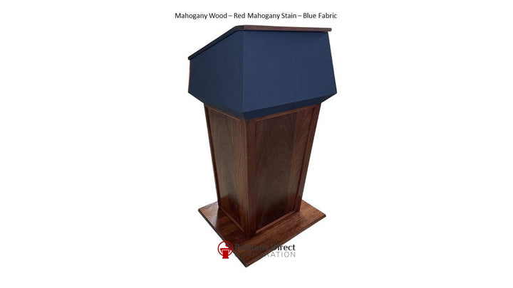 Non Sound Lectern PRES500 Presidential Podium-Front Mahogany Wood Red Mahogany-Non Sound Podiums and Lecterns-Podiums Direct