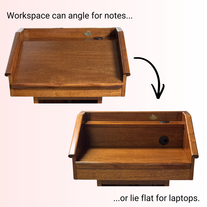 Rotating Hardwood Lectern: Counselor Swivel [CLR235-S]