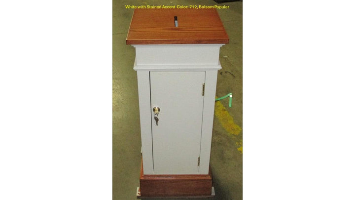 Tithe Box NO 80 Tithe/Prayer Box-Back 712 Balsam Popular-Tithe Boxes, Baptismal Font, Flower Stands, and Offering Tables-Podiums Direct