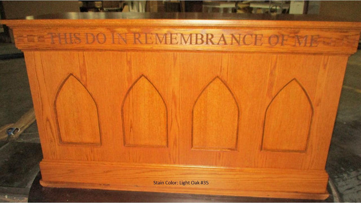 Communion Table NO 900 Closed Style-Front Light Oak 35-Communion Tables and Altars-Podiums Direct
