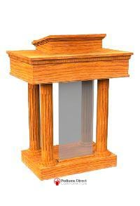 Wood with Acrylic Pulpit Round Column Pedestal NO 8302 SP - FREE SHIPPING!