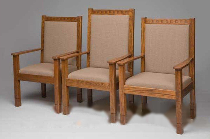 Clergy Church Chair Set NO 900 Series, two side chairs and one center chair