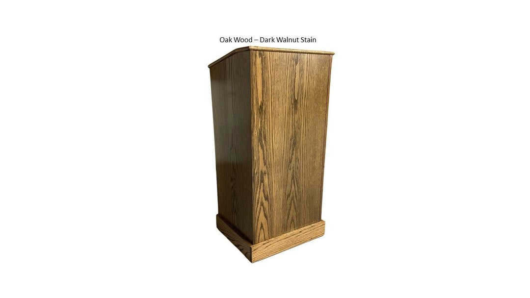 Handcrafted Solid Hardwood Lectern The Graduate-Oak Wood Dark Walnut-Handcrafted Solid Hardwood Pulpits, Podiums and Lecterns-Podiums Direct