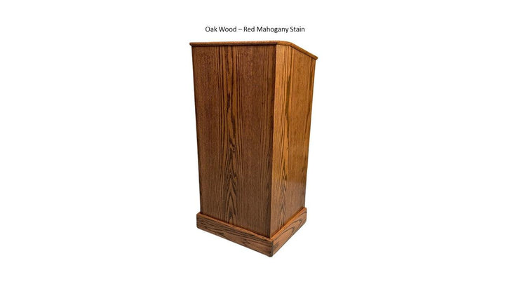 Handcrafted Solid Hardwood Lectern The Graduate-Oak Wood Red Mahogany-Handcrafted Solid Hardwood Pulpits, Podiums and Lecterns-Podiums Direct