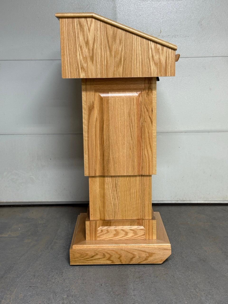 Height-Adjustable Hardwood Lectern: The Counselor Lift [CLR235-L]