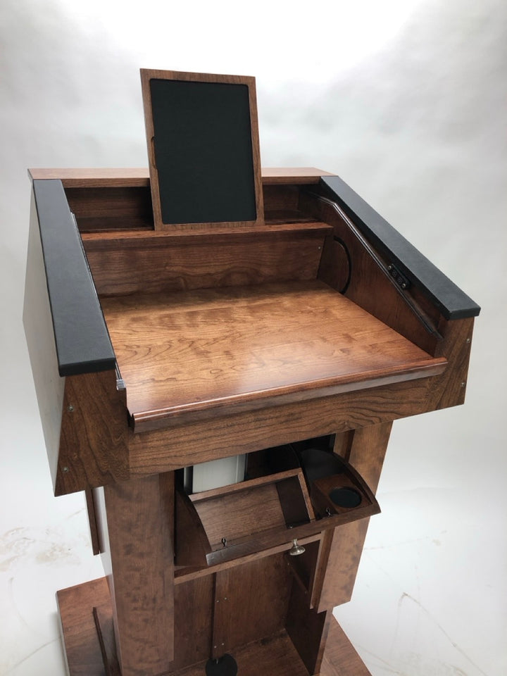 Height-Adjustable Wooden Lectern: Presidential Lift [PRES900-LIFT]