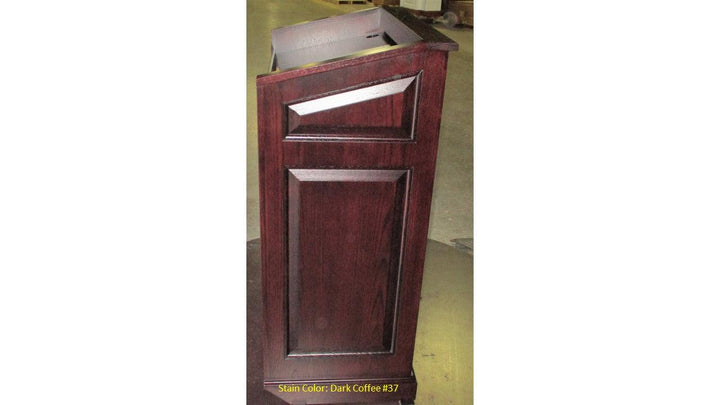 Handcrafted Solid Hardwood Lectern Colonial-Side View 2 Dark Coffee 37-Handcrafted Solid Hardwood Pulpits, Podiums and Lecterns-Podiums Direct