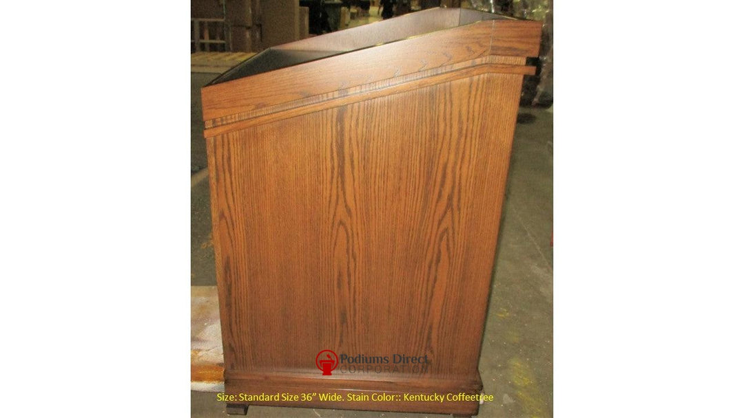 Handcrafted Solid Hardwood Lectern Heritage-Side 126 Kentucky Coffeetree-Handcrafted Solid Hardwood Pulpits, Podiums and Lecterns-Podiums Direct