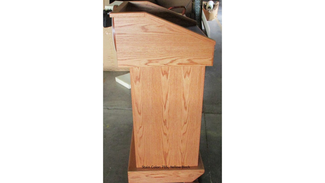 Handcrafted Solid Hardwood Lectern Conquest-Side Logo 715 Yellow Birch-Handcrafted Solid Hardwood Pulpits, Podiums and Lecterns-Podiums Direct