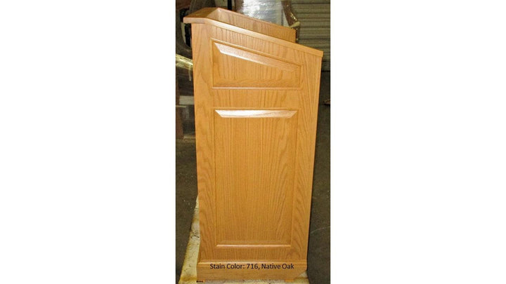 Handcrafted Solid Hardwood Lectern Colonial-Side Native Oak 716-Handcrafted Solid Hardwood Pulpits, Podiums and Lecterns-Podiums Direct