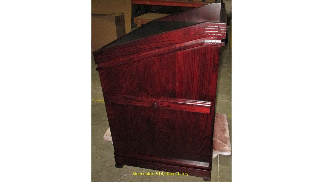 Handcrafted Solid Hardwood Lectern Heritage-Side 514 Dark Cherry-Handcrafted Solid Hardwood Pulpits, Podiums and Lecterns-Podiums Direct