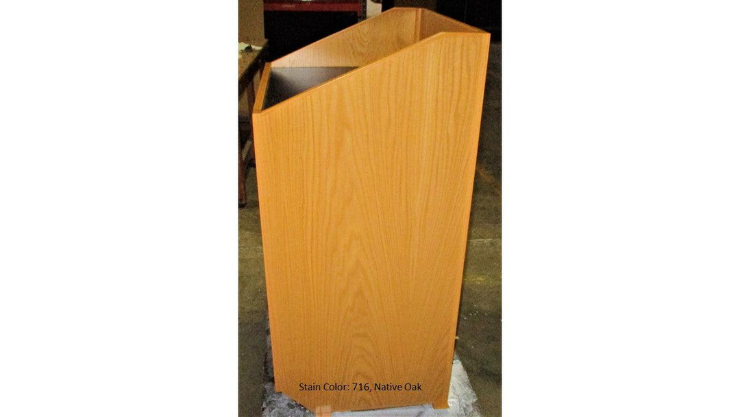 Handcrafted Solid Hardwood Lectern Spartan-Side Native Oak 716-Handcrafted Solid Hardwood Pulpits, Podiums and Lecterns-Podiums Direct