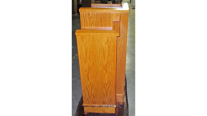 Church Wood Pulpit Victory Style with Fluting 310-Side Light Oak 35-Church Solid Wood Pulpits, Podiums and Lecterns-Podiums Direct